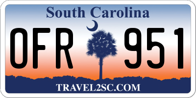 SC license plate OFR951