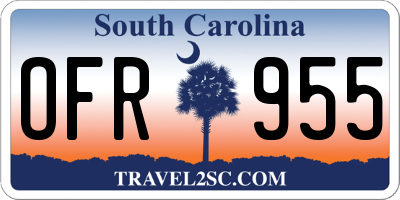 SC license plate OFR955