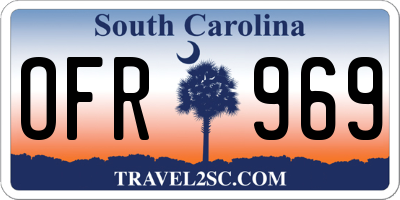 SC license plate OFR969
