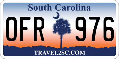 SC license plate OFR976