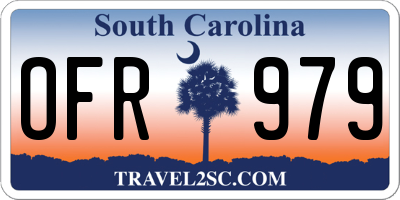SC license plate OFR979