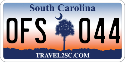 SC license plate OFS044