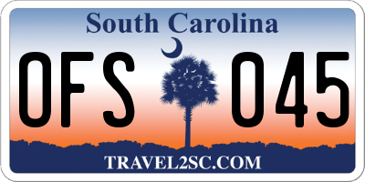 SC license plate OFS045