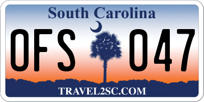 SC license plate OFS047