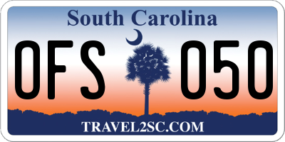 SC license plate OFS050