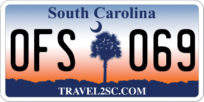 SC license plate OFS069