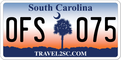 SC license plate OFS075
