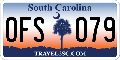 SC license plate OFS079