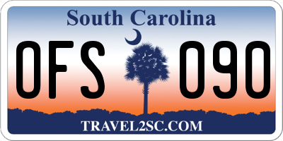 SC license plate OFS090