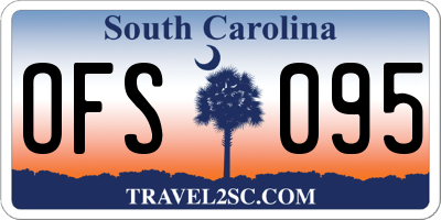 SC license plate OFS095