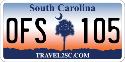 SC license plate OFS105