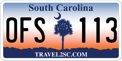 SC license plate OFS113