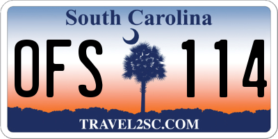 SC license plate OFS114