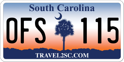 SC license plate OFS115