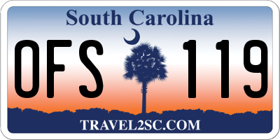 SC license plate OFS119