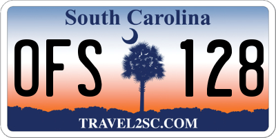 SC license plate OFS128