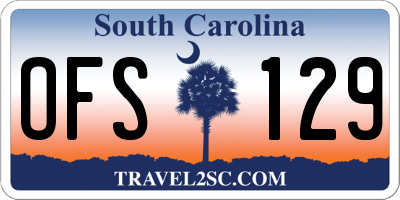 SC license plate OFS129