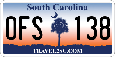 SC license plate OFS138
