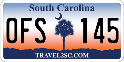 SC license plate OFS145