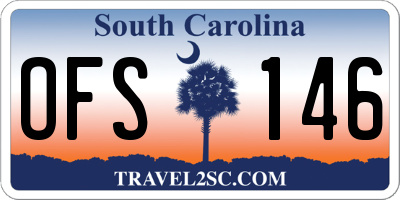 SC license plate OFS146