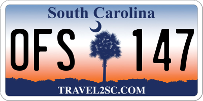 SC license plate OFS147