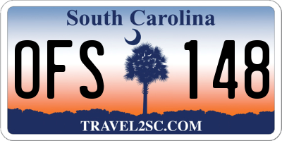 SC license plate OFS148