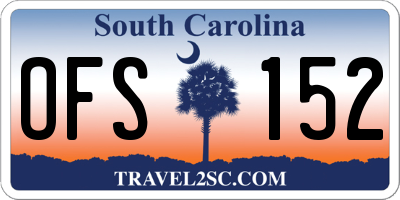 SC license plate OFS152