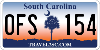 SC license plate OFS154