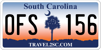 SC license plate OFS156