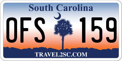 SC license plate OFS159