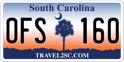 SC license plate OFS160