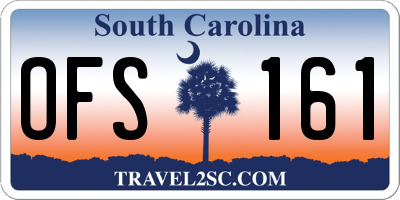 SC license plate OFS161