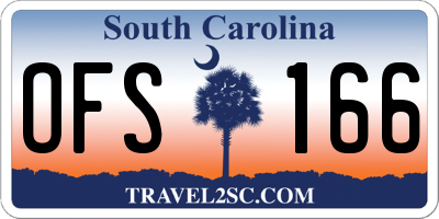 SC license plate OFS166