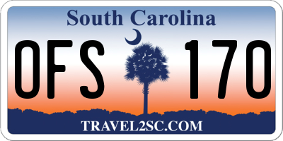 SC license plate OFS170