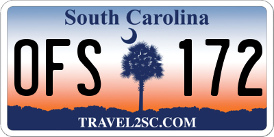 SC license plate OFS172