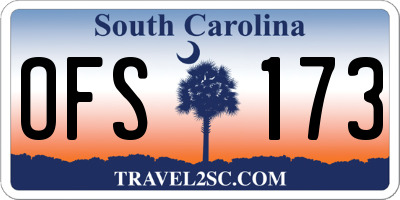 SC license plate OFS173