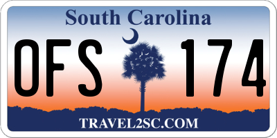 SC license plate OFS174