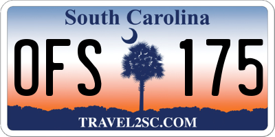 SC license plate OFS175