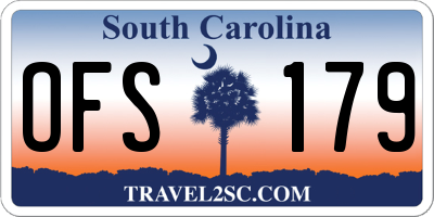 SC license plate OFS179
