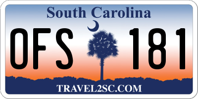 SC license plate OFS181