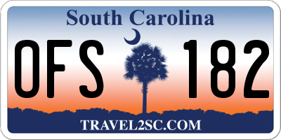 SC license plate OFS182