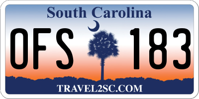SC license plate OFS183
