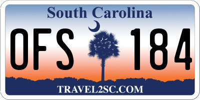 SC license plate OFS184