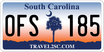 SC license plate OFS185
