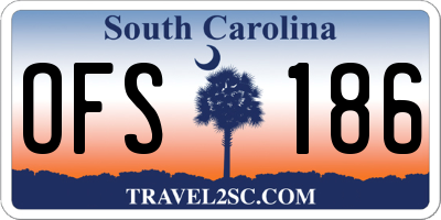 SC license plate OFS186