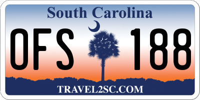 SC license plate OFS188