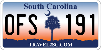SC license plate OFS191
