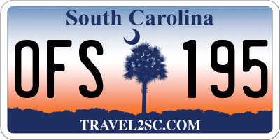 SC license plate OFS195