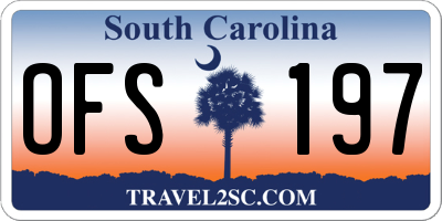 SC license plate OFS197