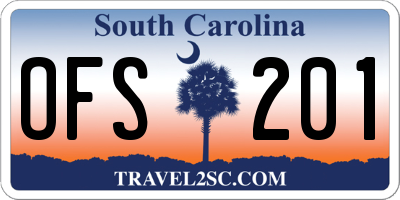 SC license plate OFS201